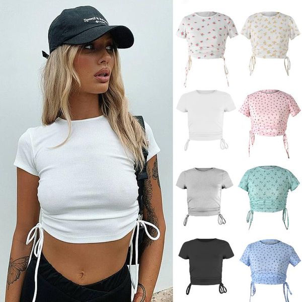 

women's t-shirt 2021summer short-sleeved female round neck leisure coat, White