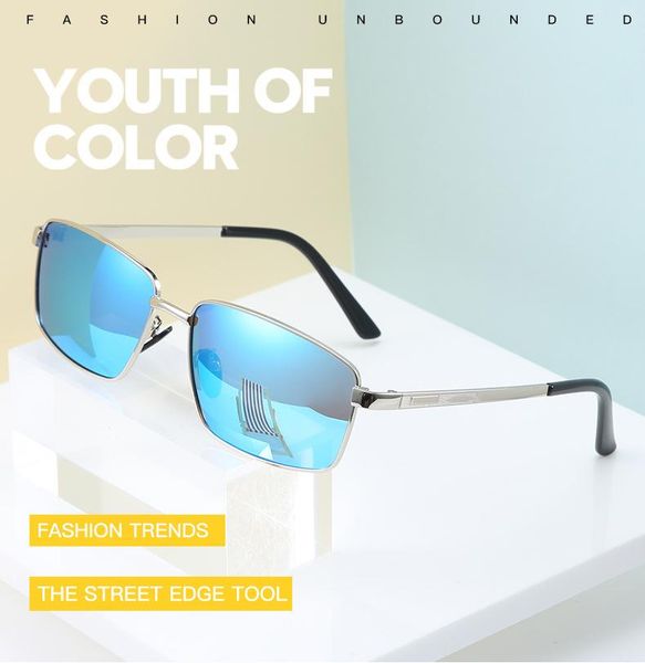 

sunglasses 2021 thin border rectangle for women out door drive sun glasses men polarized light handsomeuv, White;black