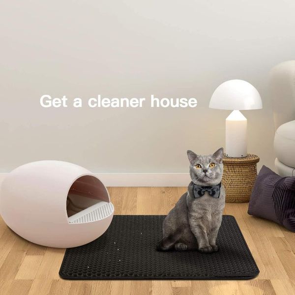 

cat beds & furniture litter mat waterproof eva double layer trapping pet clean pad products for cats accessories