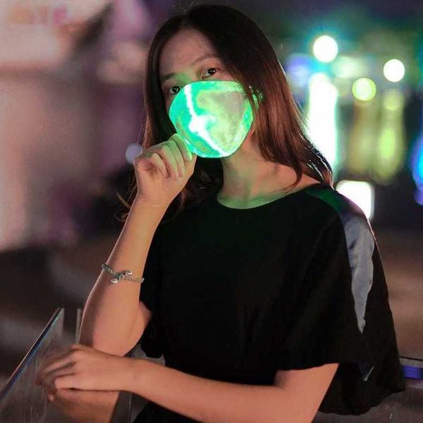 

led colorful stage bounty usb charging optical fiber fabric luminous mask