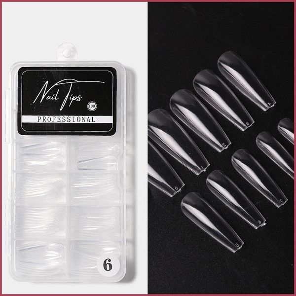 

false nails misscheering 100 pcs/set transparent color fake nail accessories for manicure fashion tips extension, Red;gold