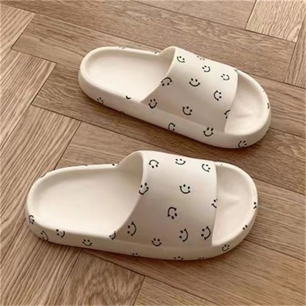 

2021 slides for women slippers summer home bathroom slippers cartoons smile bear pattern antislip comfortable indoor slippers 823, Black