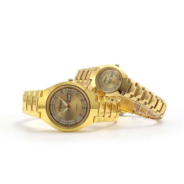 

watch feiwo group lovers quartz fashion diamond simple, Slivery;brown