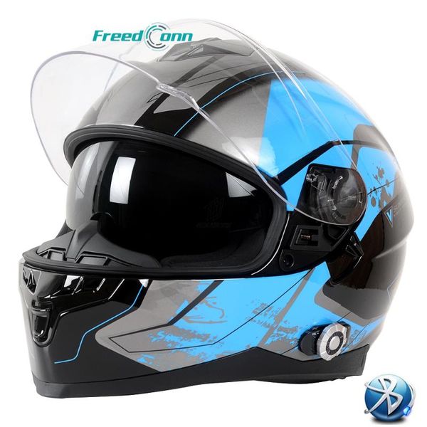 

motorcycle helmets conn bm22 dot full face blutooth helmet wireless 6 riders 1000m group intercom support fm radio