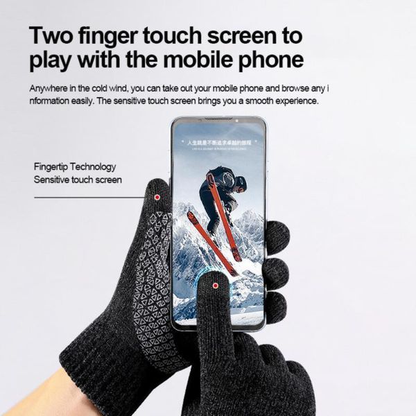 

cycling gloves windproof bicycle touch screen riding mtb bike glove thermal warm motorcycle winter autumn equipment, Black