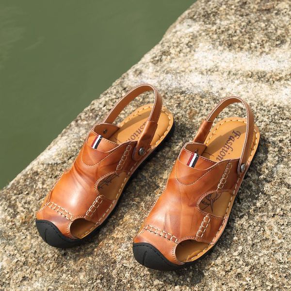 

sandals men's summer soft outdoor shoes beach slippers bohemia size 38-44, Black