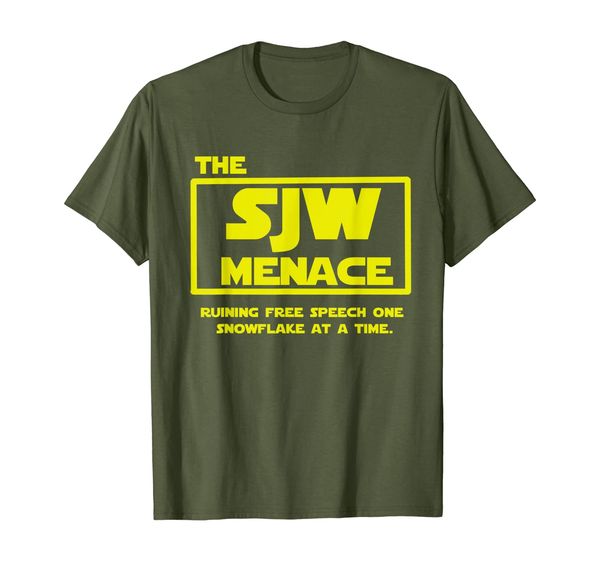 

the sjw menace speech crybaby snowflakes t-shirt, White;black