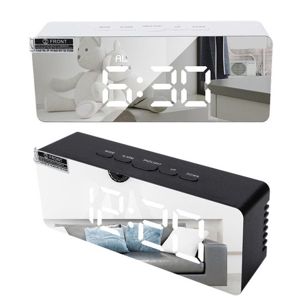 

other clocks & accessories led digital alarm clock snooze with mirror adjustable brightness and temperature display