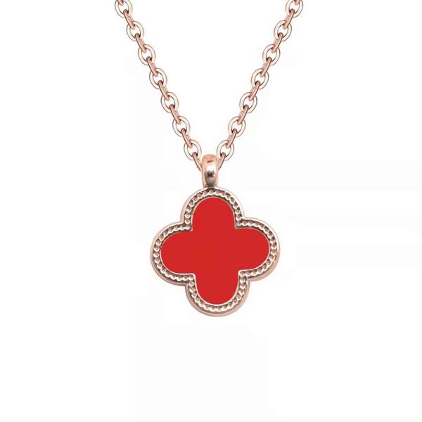 

fashion classic 4/four leaf pendant necklaces shells steel for women girls valentine's mother's day engagement jewelry 2vhy5, Silver