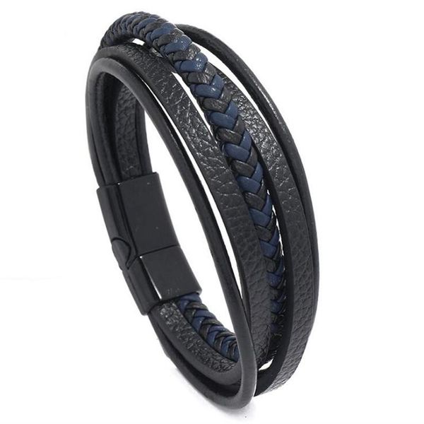 

charm bracelets wholesale price classic genuine leather bracelet for men hand jewelry multilayer male handmade gift cool boys, Golden;silver
