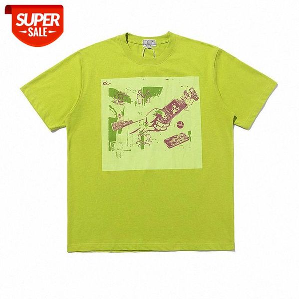 

hand-held phone pattern round neck pullover for men and women with short sleeves in one batch #qz9x, White;black