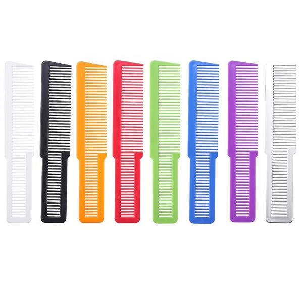 

hair brushes salon hairdresser comb carbon fibre anti-static wide tooth cut trimmer styling tool, Silver