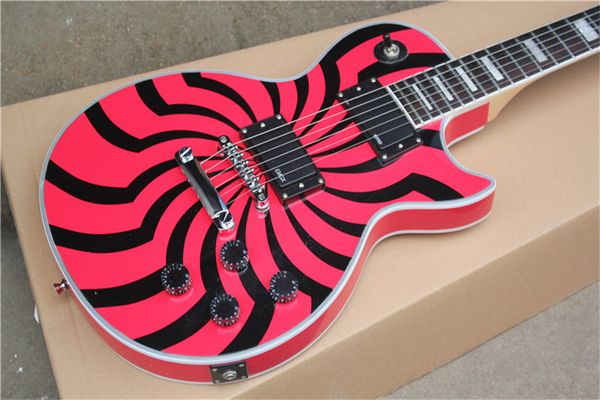

electric guitar, delivery, support customization 6 strings red black guitars
