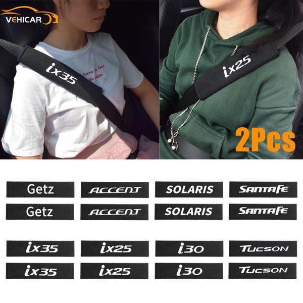 

safety belts & accessories vehicar 2pcs cotton car seat belt cover pads for getz i30 ix25 ix35 tucson driver shoulder protector