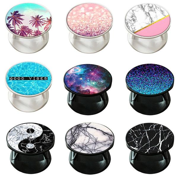

cell phone mounts & holders gradient marble folding socket stand holder for mobile 11 pro max grip contraction bracket