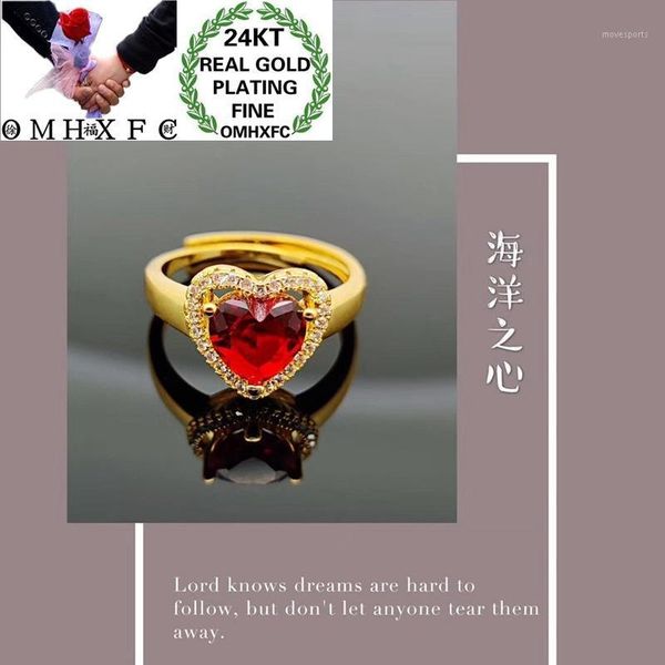 

cluster rings omhxfc jewelry wholesale ym413 european fashion fine woman girl party birthday wedding gift heart zircon 24kt gold ring1, Golden;silver