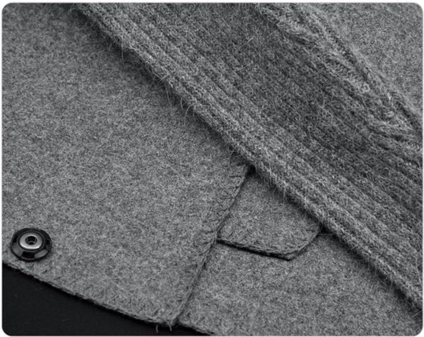 

women's wool & blends ol autumn and winter jacket woolen coat fashion warm coats women plus size 5xl gray, Black