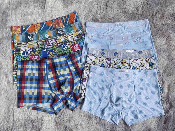 

l-xl boxer breathable ice men's underwear, Black;white