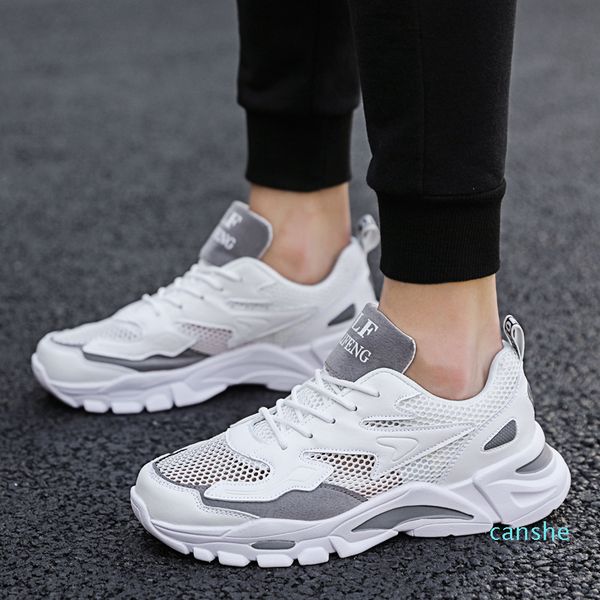 

fashion- men's 2021 large summer increase leisure sports mesh dad shoes, Black