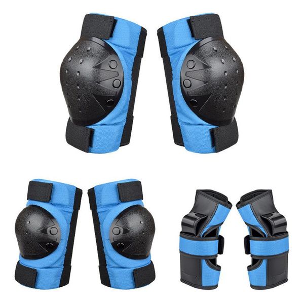 

elbow & knee pads 6pcs/set protective gear set skating helmet pad wrist hand protector for kids cycling roller rock climbing, Black;gray