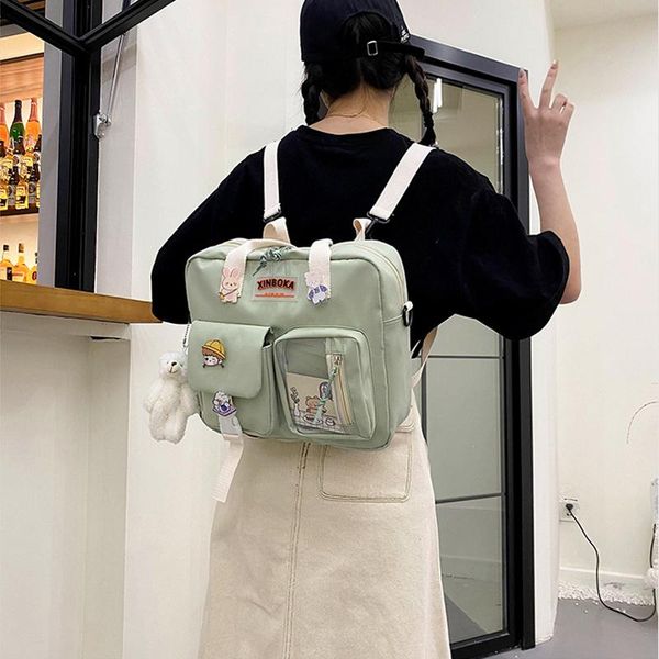 

school bags 2021 small cute women's backpacks female student college bag girls badge bookbag kawaii ladies fashion shoulder
