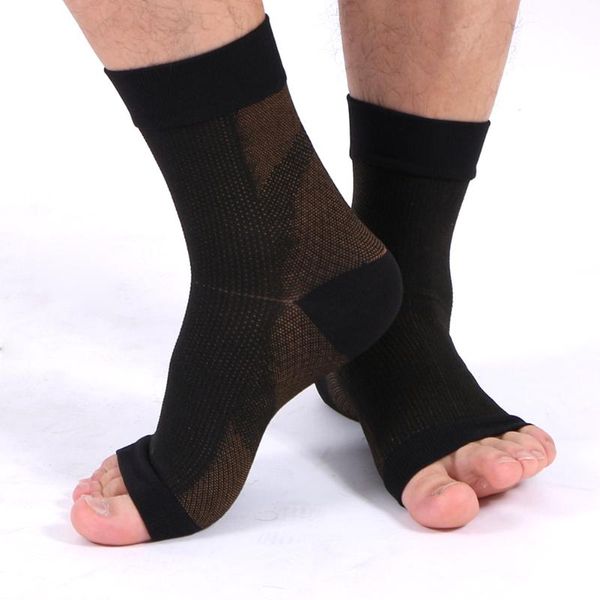 

ankle support 1 pair sports running protective foot sleeve fitness men women compression sock basketball elastic plantar heel arch, Blue;black
