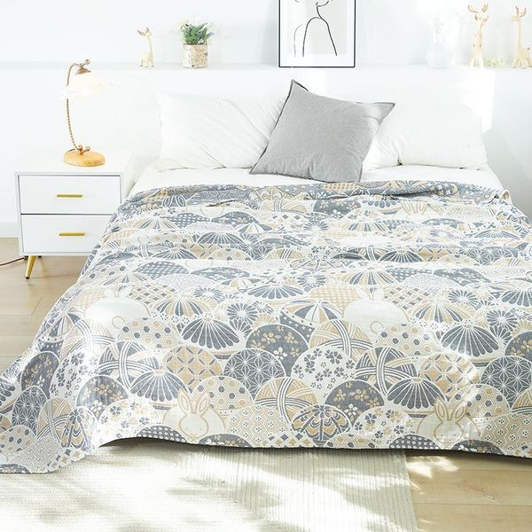 

blankets junwell cotton muslin sofa cover summer lightweight blanket gauze bed chic colorful multifunction travel breathable throw