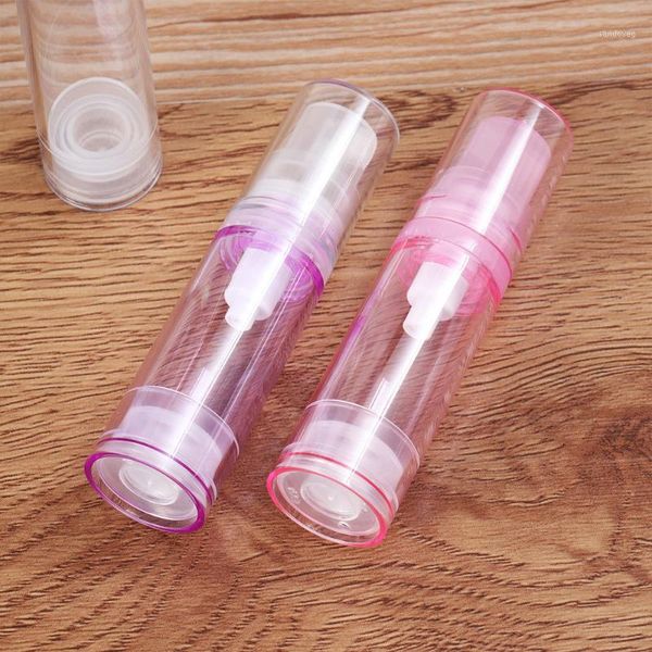 

10pcs empty vacuum bottle lotion refillable portable dispenser travel liquid storage (assorted colo bottles & jars