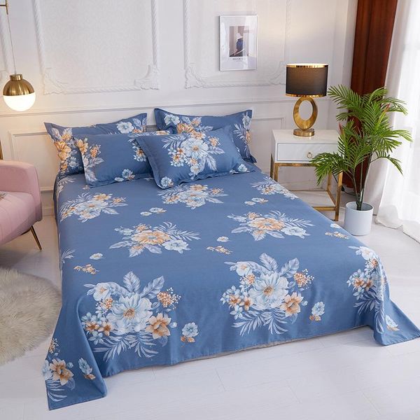 

sheets & sets simple flowers colorful bed sheet and case 100% skin-friendly cotton flat soft set