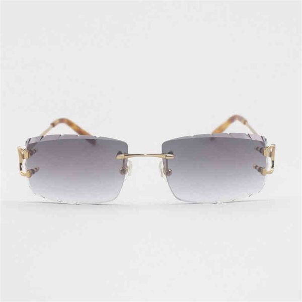 

75% off online shop diamond cutting rimless sunglasses men vintage wire eyewear women for summer clear glasses metal frame oculos gafas, White;black