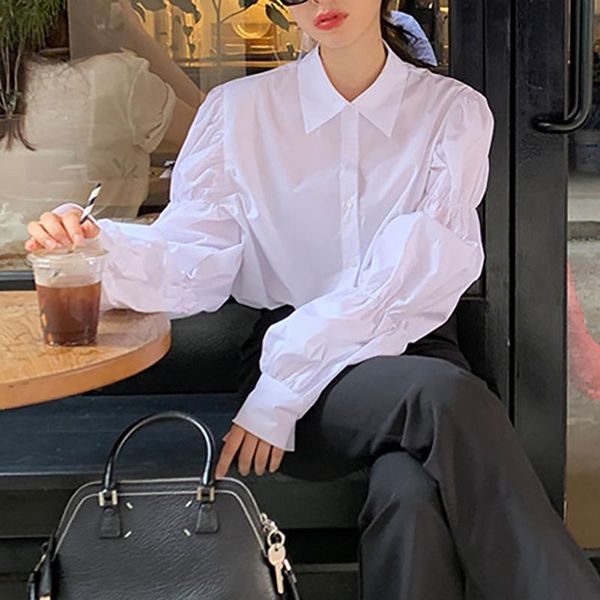 

women's blouses & shirts women summer spring 5556#, White