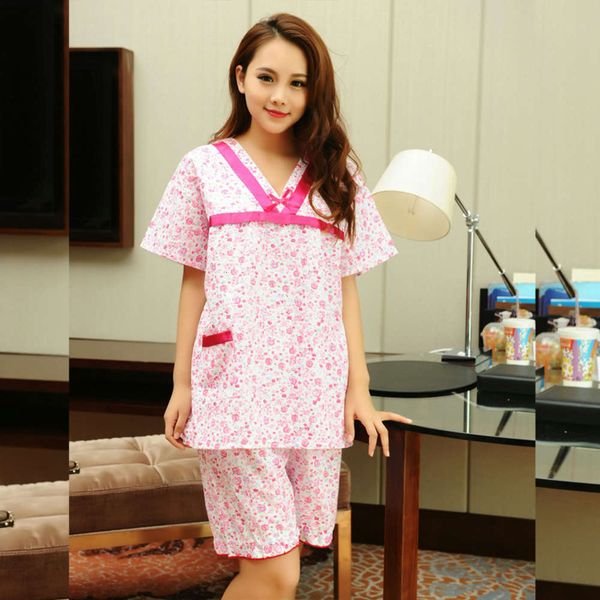 

bathrobe korean cotton floral sweat suit women's sauna