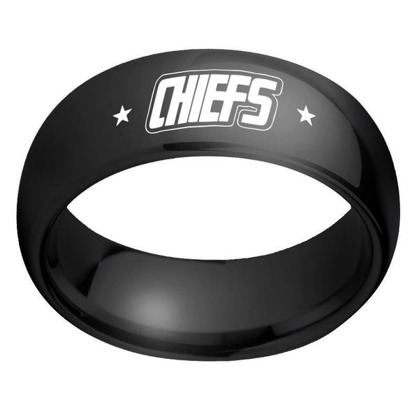 

cluster rings five league football club rugby baseball basketball hockey team logo titanium steel ring jewelry customed with your, Golden;silver