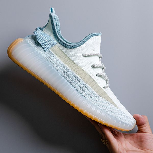 

spring new mens shoes all-match casual trend summer breathable fly woven mesh sneakers mens sports shoes, Black
