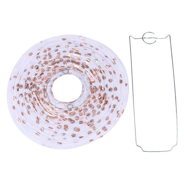 

bike lights 3pcs round lantern foldable (8 inches, gilding rose gold, pattern)