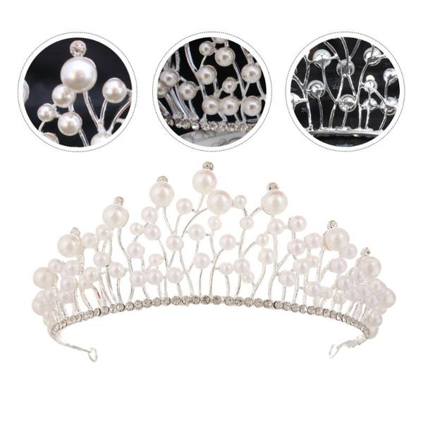 

party hats 1pc hair accessory band crown for birthday home ornament (silver)