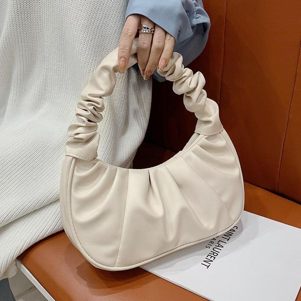 

shoulder bag 2021 pleated with cute dumpling shape purse under armpit totes