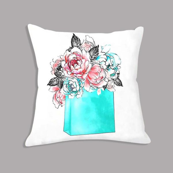 

cushion/decorative pillow fashion brand bag flower high heels print plush cushion decorative sofa throw 45x45cm pillowcase home decor