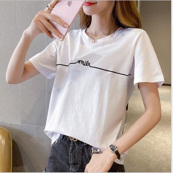 

women's t-shirt women white t-shirts summer tee shirt solid color casual short sleeve o-neck ladies tees female t cl153