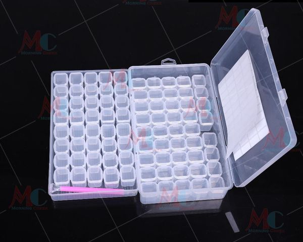 

diamond painting tools accessories beads storage box 28/56/84 slots plastic organizer for embroid container