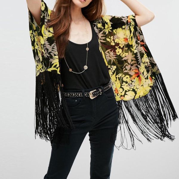 

mujer biquini women's large loose print chiffon cardigan sunscreen coat beach blouse stroje kapielowe damskie swimwear, White;black