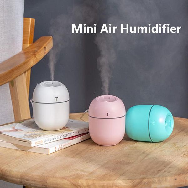 

humidifiers ultrasonic mini air humidifier aroma essential oil diffuser portable 200ml for home car usb with led night lamp