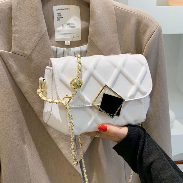 

feinibhi small bag 2021 single shoulder slung golden ball chain lingge summer fashion trend