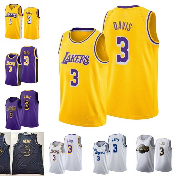 

losangeleslakersmen anthony davisbasketball jersey, Black