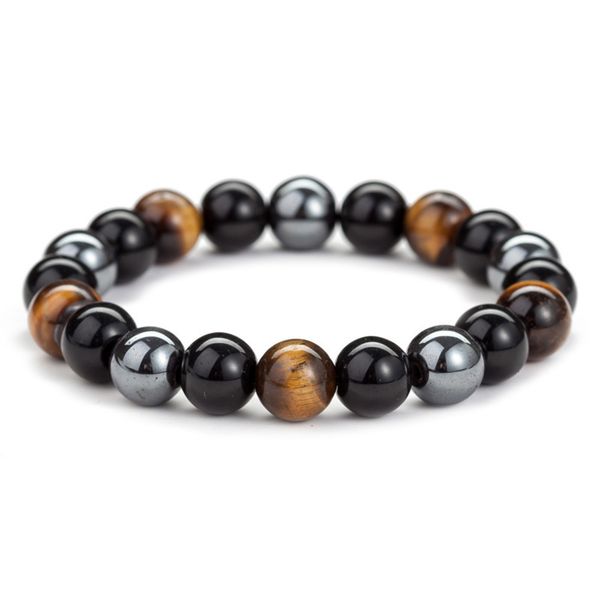 

hand catenary jewelry natural tiger eye stone black agate bracelet