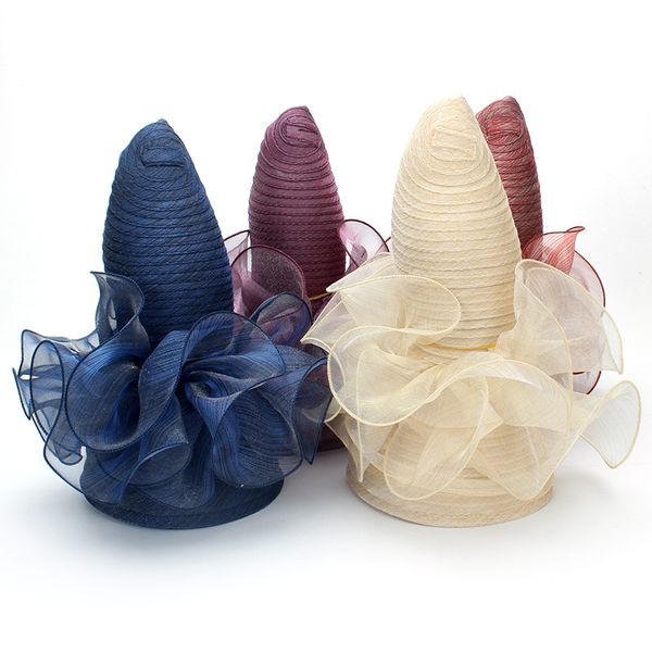 

elegant strip bow hat women autumn and winter warm felt hats gslm010 fashion accessories cap, Blue;gray