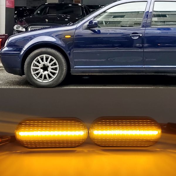 1 Conjunto Led Dinâmico Marcador Lateral Turn Signal Light Para Volkswagen VW Bora Golf 3 4 Passat 3BG Polo SB6 SEAT Ibiza Leon Skoda Ford
