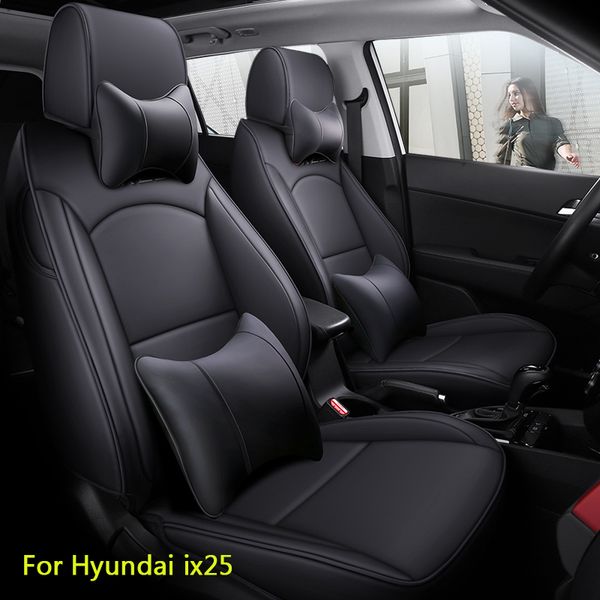 

pu leather custom car seat cover for hyundai ix25 model cars high-end luxury automobile interiors auto accessories