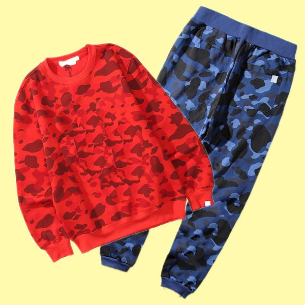 

women two piece pants mens autumn tracksuit camouflage streetwear outfit teenager fashion casual hip hop sweatsuit, White