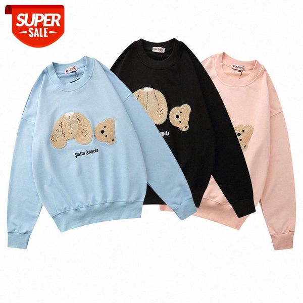 

street sweater pa angel angels physical letters casual sweatshirt #oh6h, Black